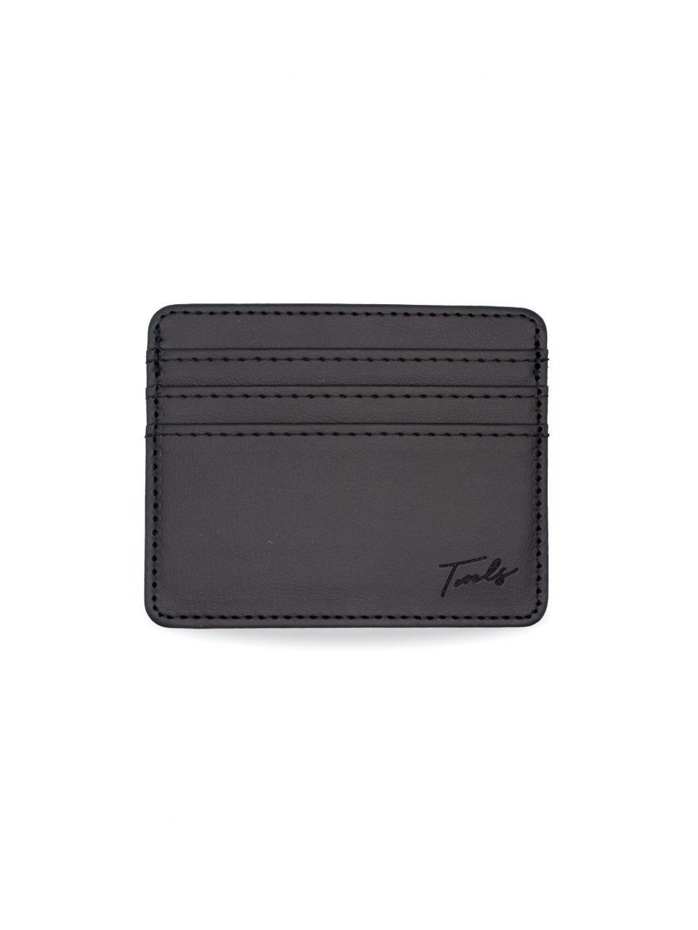 Reverie Black Double Cardholder with Logo