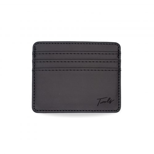 Reverie Black Double Cardholder with Logo